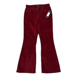 Veronica Beard women’s burgundy Carson cord High Rise Ankle Flare